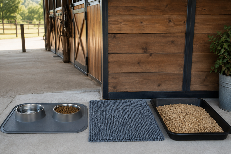 Less-Mess Feeding for Barn Dogs: Bowls, Placemats, and Feast Mats