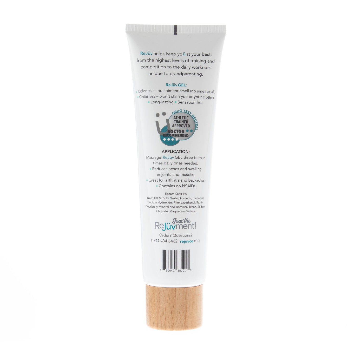 ReJüv Gel 8oz EZ Squeeze | Menthol Free Liniment Gel