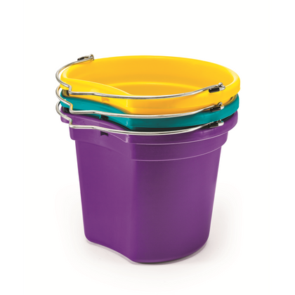 KD-120E 18 Qt Flat Back Horse Bucket | Best Everyday Feed & Water Bucket