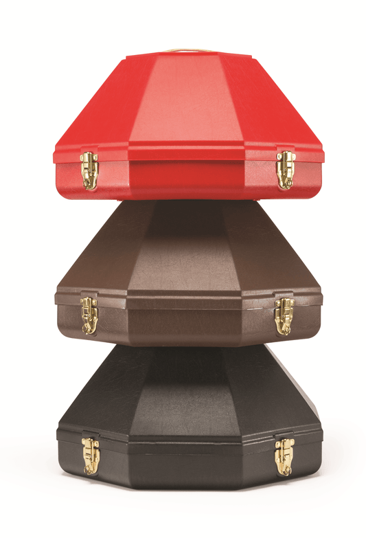 Stacked K&D KD-231 western hat boxes for five-inch brim hats