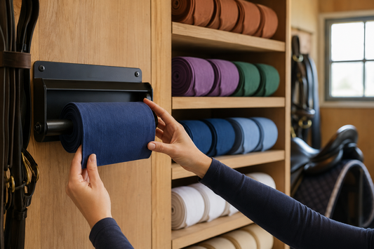 How to Roll Polo Wraps and Standing Bandages Faster With a Wall-Mount Roller