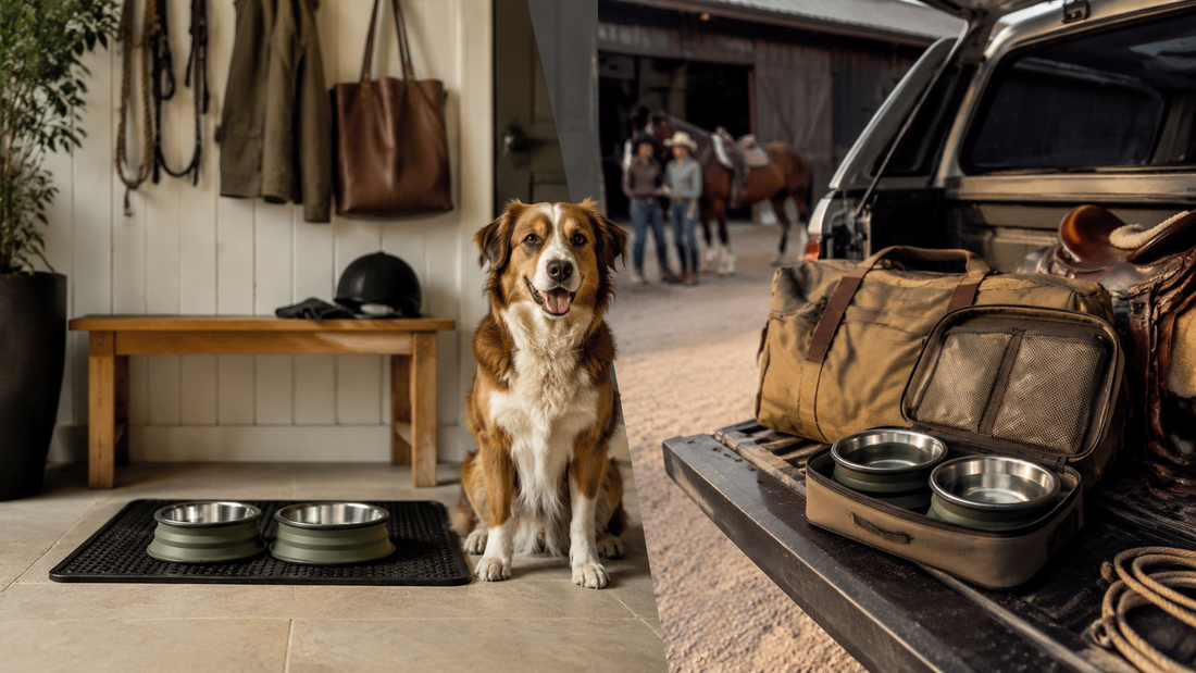 Two Dog Bowls, One Simple Rotation: Home, Truck, and Barn