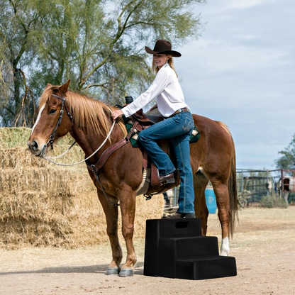 Horsemen’s Pride 3-Step Horse Mounting Block | 21" Barn Step