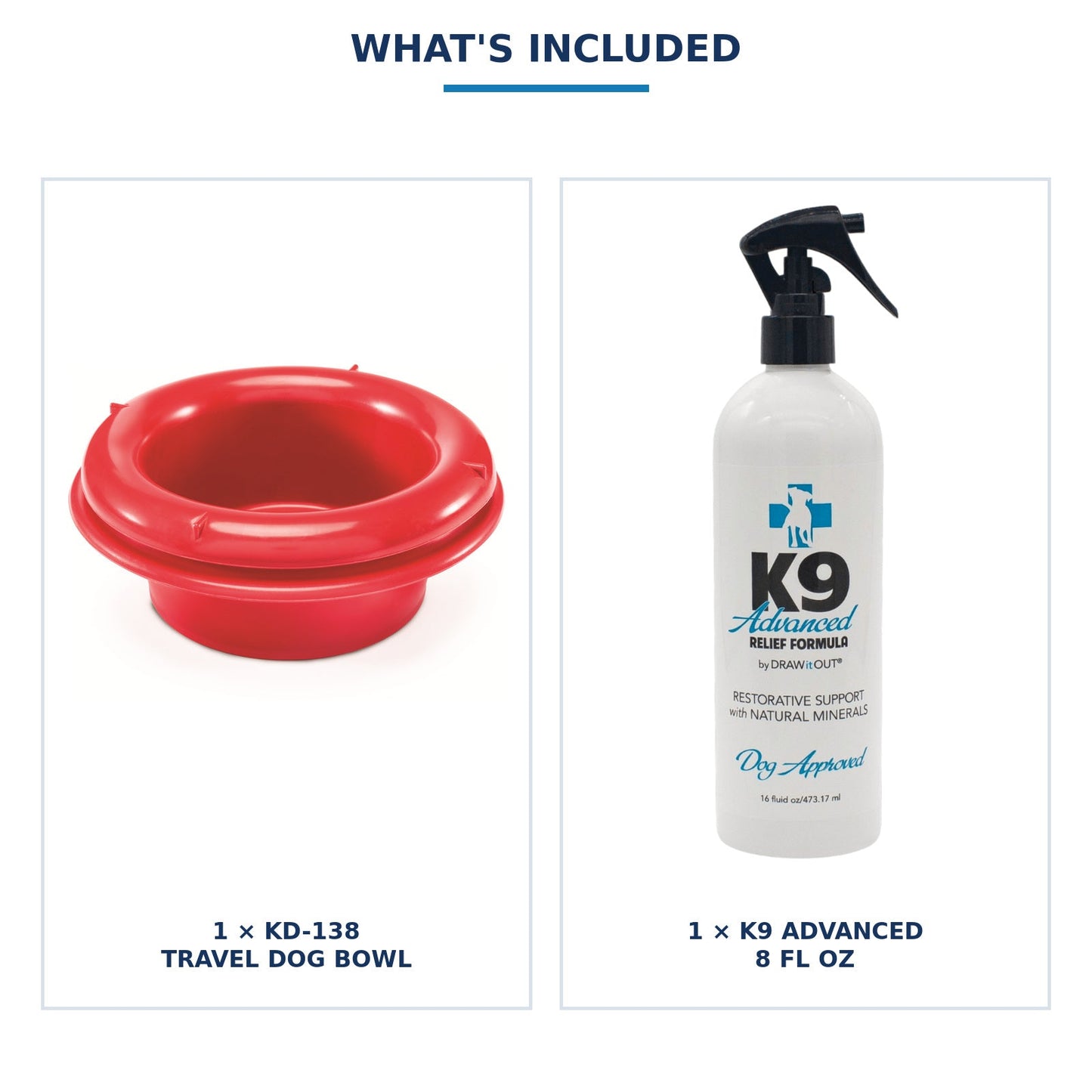 Barn Dog Bowl & Care Kit — exact product photo composite