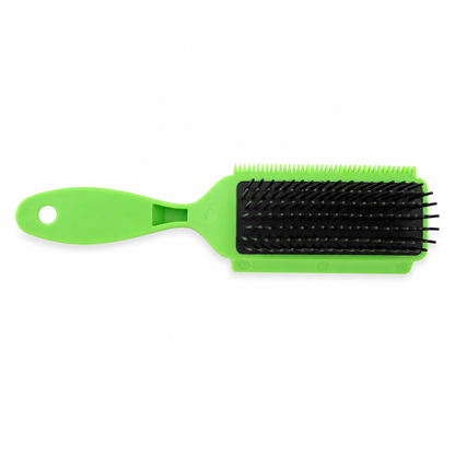 Top view of KD-125 horse shedding brush and sweat scraper with black bristles