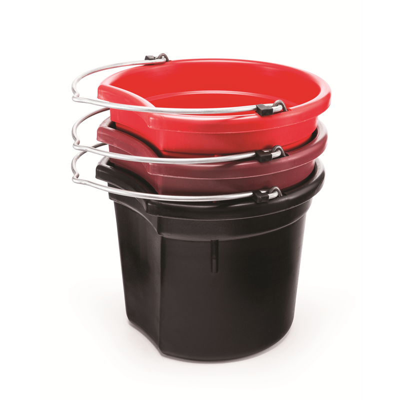 KD-120 20 quart platinum flat back horse bucket