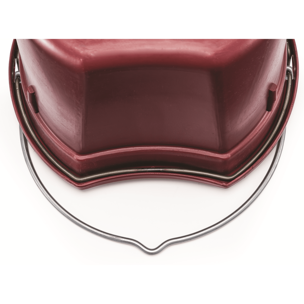 Back profile of K&D flat back bucket showing the contoured reverse curve.