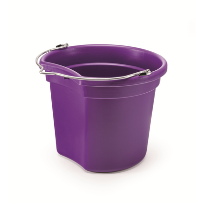 KD-120E 18 Qt. Flat Back Silver Line Bucket - K&D Equestrian LLC