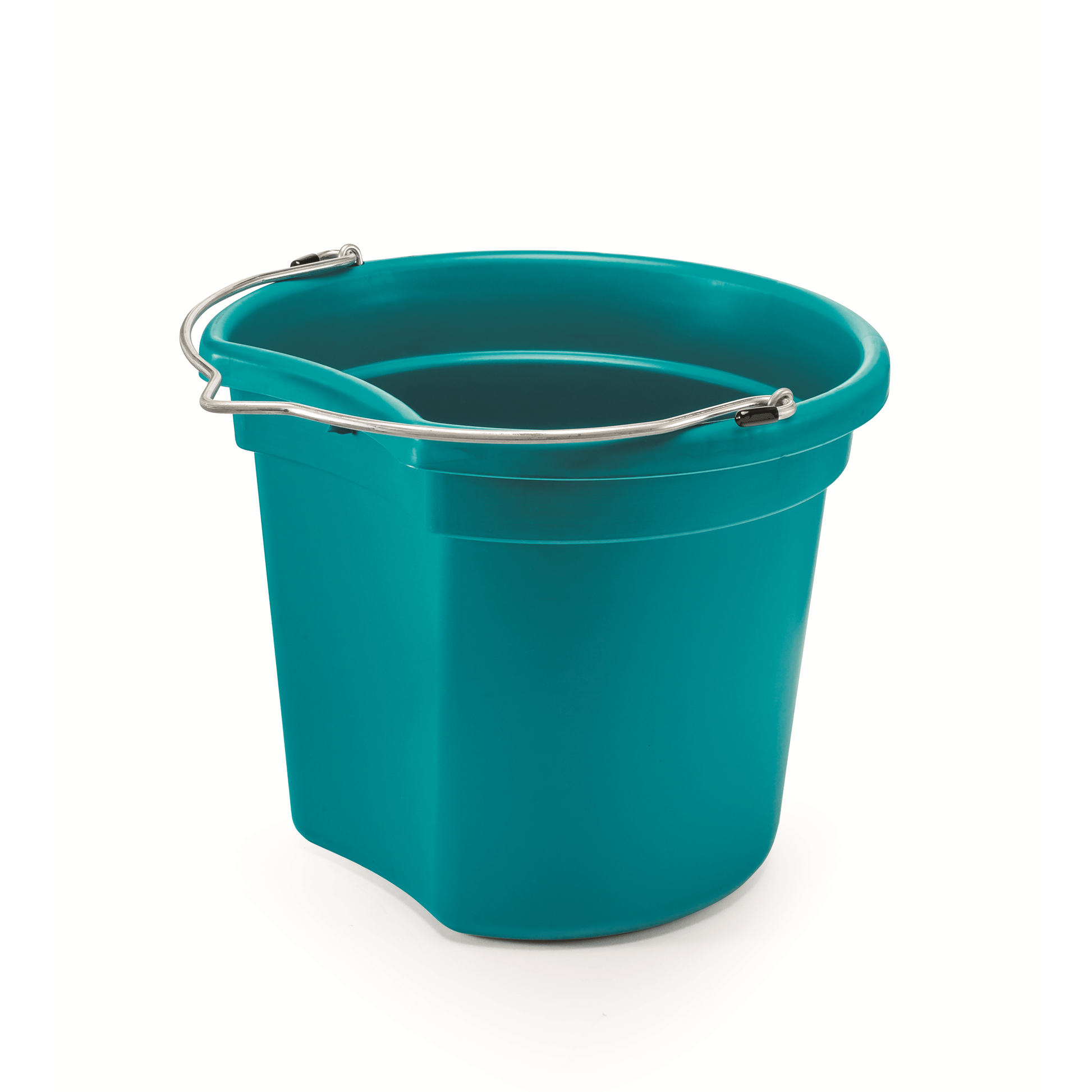 KD-120E 18 Qt. Flat Back Silver Line Bucket - K&D Equestrian LLC