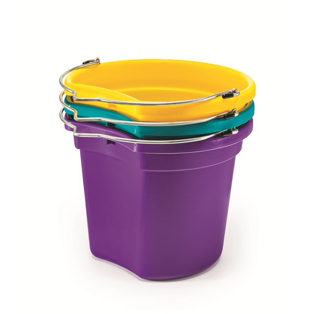 KD-120E 18 Qt Flat Back Horse Bucket | Best Everyday Feed & Water Bucket