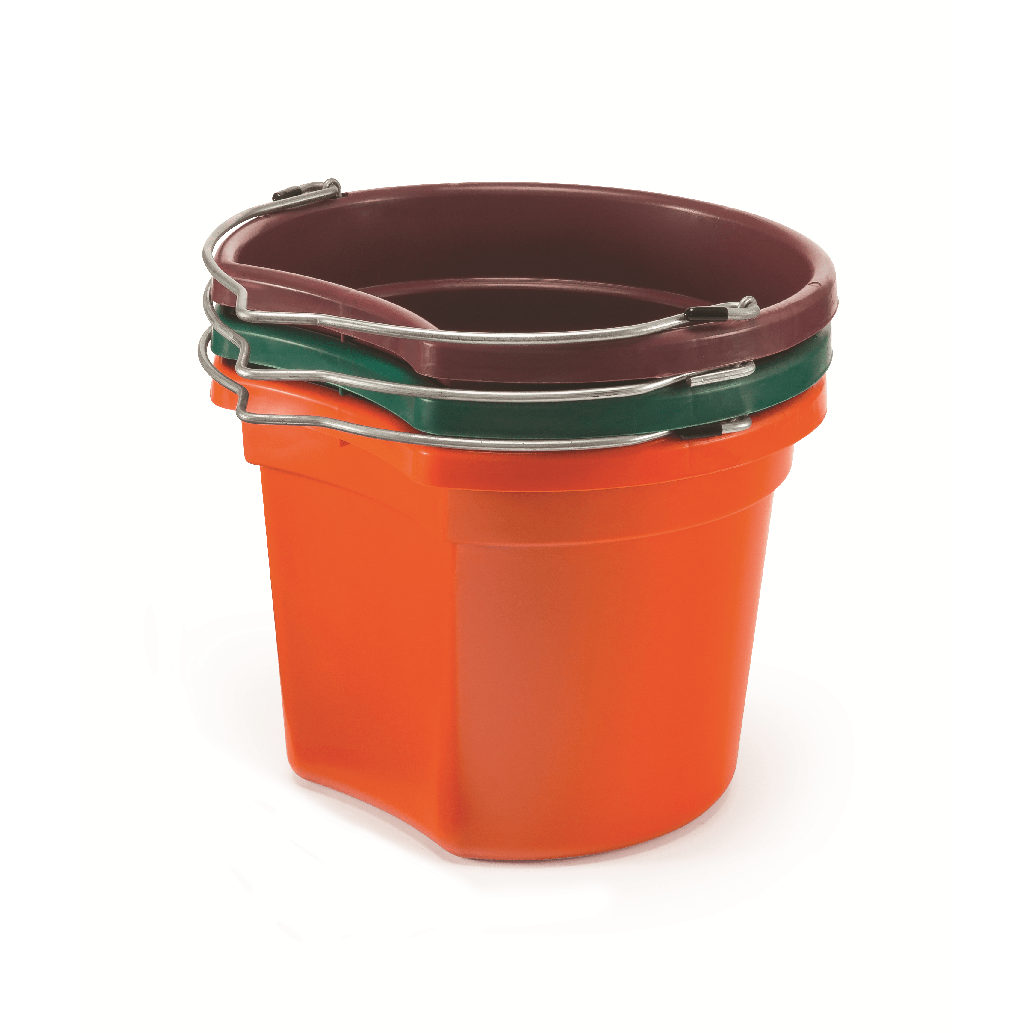 KD-154 8 Qt. Flat Back Silver Line Bucket - K&D Equestrian LLC